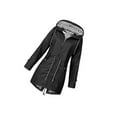 thumbnail image 2 of Veste à Capuche Douce pour Femme Imperméable Manteau de Pluie Extérieur Veste Armée Noir S, 2 of 4