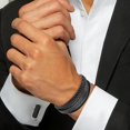 thumbnail image 3 of Mens Leather Cross Bracelet Multilayer Braided Wristband Bangle Bracelets with Stainless Steel Buckle Religious Gift for Men, 3 of 6