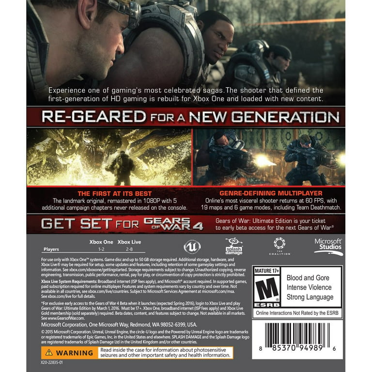 Gears Of War Ultimate Edition Xbox One