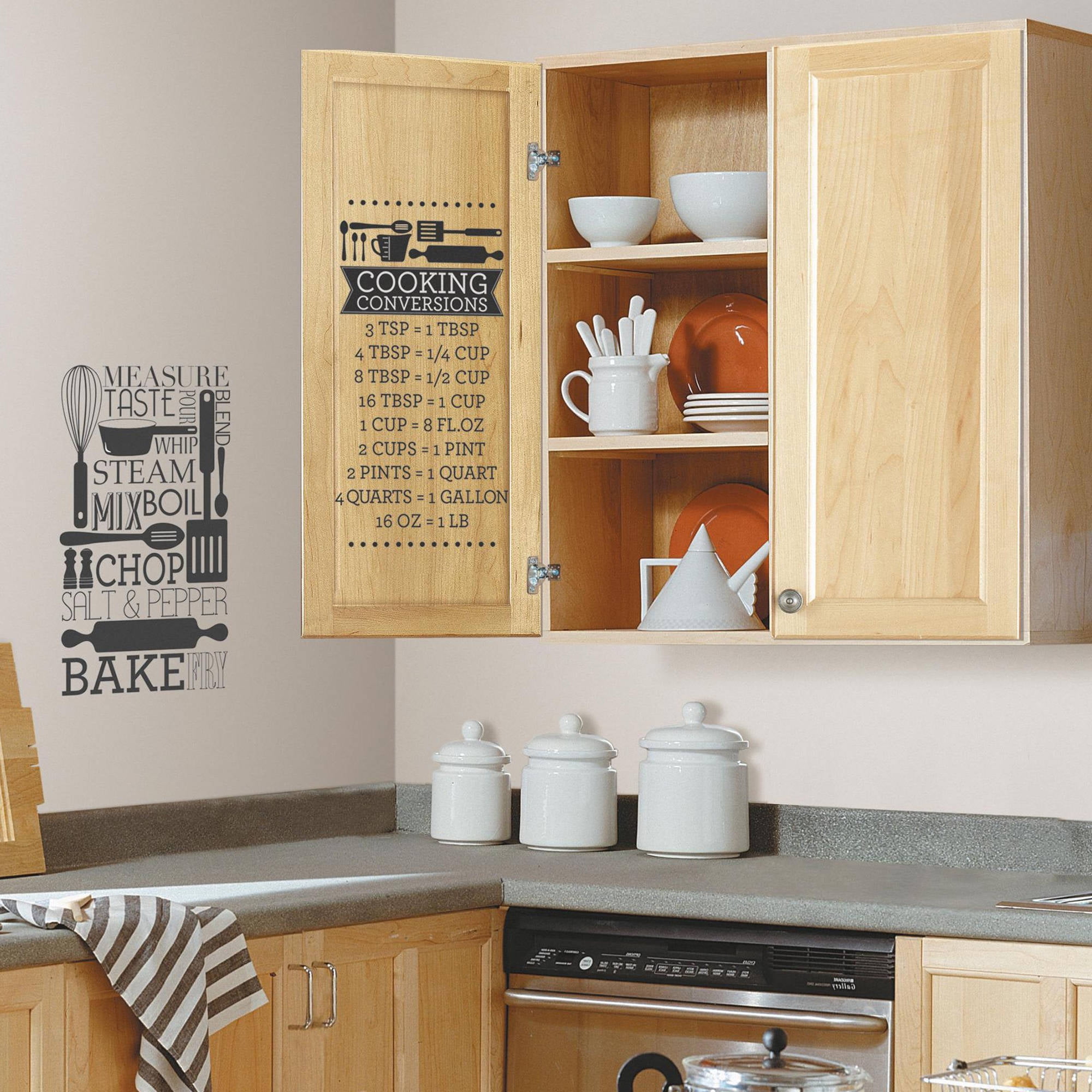 Cooking Conversions L And Stick Wall Decals