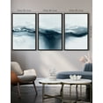 thumbnail image 5 of SHENIFY Blue and Grey Abstract Wall Art 16x24in3pcs Black Framed Modern Minimalist Painting Decor Graffiti Artwork, 5 of 6