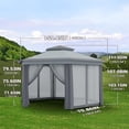 thumbnail image 2 of 13 x 13 Ft Pop Up Hexagonal Gazebo, Outdoor Canopy Shelter, Pop up Gazebos Tent with Netting and Strong Steel Frame for Patio Lawn Backyard and Deck, 2 of 7