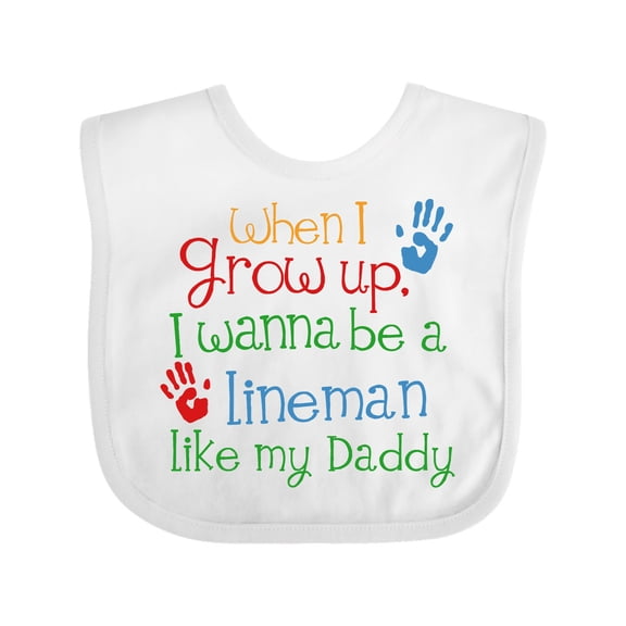 Inktastic Lineman Like Daddy Boys or Girls Baby Bib