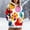 Colorful, variant on Womens Hoodies Easter Cute Fun Print Fleece Comfort Hooded Pullover Sweaters for Women Multicolor 2Xl