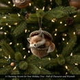 thumbnail image 2 of Pine Cone Animal Ornament, Woodland Acorn Forest Creature Figurine for Christmas Tree Decoration, Acrylic Miniature Sleeping Animal Decor for Holiday Home(All), 2 of 8