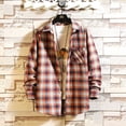 thumbnail image 3 of LEEYNEER Men‘s Long-Sleeve Flannel Shirts Classic Plaid Button Down Shacket Casual Loose Lightweight Fashion Shirt Jackets (Available in Big & Tall), 3 of 4