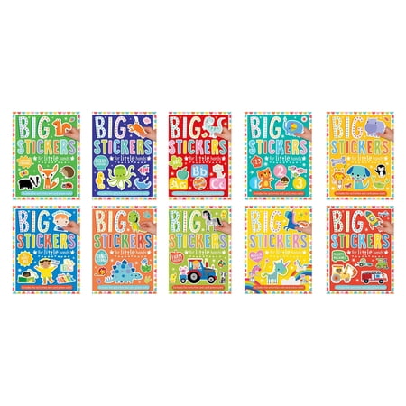 Big Stickers for Little Hands Assortment 10 Books Collection Set - Ages 3+ - Paperback