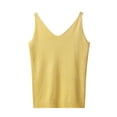 thumbnail image 3 of Rhuody Tank Tops For Womens Sleeveless O Neck Solid Color Camisole Charm Clothes One Size Yellow, 3 of 3
