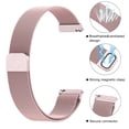 thumbnail image 4 of 18mm Metal Magnetic Bands for Garmin Venu 3S / Venu 4 41mm / Venu 2S / Vivoactive 4S / Vivomove 3S / Forerunner 265s/255s Watch Bands, Stainless Steel Metal Replacement Wristband Strap for Women Men, 4 of 7