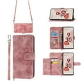 thumbnail image 2 of Feishell Cover for Google Pixel 6 Pro, Women Crossbody Magnetic Flip Embossed Shoulder Strap & Credit Card Holder Phone Case with Strap PU Leather Case with Kickstand For Google Pixel 6 Pro, Pink, 2 of 16
