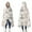 White Boho Bohemia, variant on Wearable Blanket,Blue Geometric Zigzag Checker Pattern Hooded Wearable Flannel Blanket for Adults & Teens,Winter Poncho Shawl Wrap Cape Cozy Anti-Pill,60"x80"