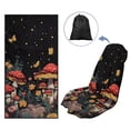thumbnail image 5 of Xixirimido Mushroom Butterfly Floral Starry Night Print Universal Car Towel Seat Cover for Post Gym Workout Swimming Running Soft Breathable Automotive Front Seat Protector Car Accessories, 2 Pack, 5 of 8