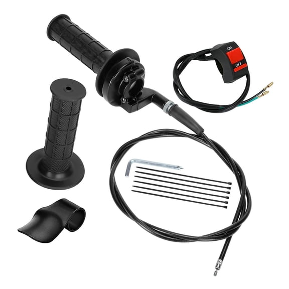 Upgraded Throttle Cable Assembly Combining Ergonomic Grip and Fast Engine Cutoff Suitable For 50 250CC Motorized Cycles