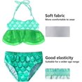 thumbnail image 3 of 3Pcs Mermaid Tails compatible Swimming compatible Girls Swimsuit Princess Bikini Costume Bathing Suits Set compatible Kids Gift_Gift Of G, 3 of 5