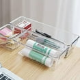 thumbnail image 4 of Tnobhg Transparent Drawer Storage Box Clear Acrylic Drawer Organizer Drain Holes Drawer Storage Tray Stackable Storage Bin, 4 of 8