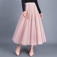 thumbnail image 4 of A-Line Midi Skirts for Women Elastic High Waist Layered Skirt Lightweight Ladies Elegant Flowy Long Skirts Bridesmaid Wedding Dressy Casual Business Outfits 2026 Spring Summer Dresses, 4 of 6
