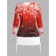 thumbnail image 3 of Camiseta Navideño Talla Extra Estampado Muñeco de Nieve Rosegal  Mangas largas de talla grande, 3 of 5