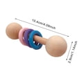 thumbnail image 3 of Binwennn Wood Rattle Teether Ring Pack Montessori Gray Double Gender Neutral Financial Education Education Charts for Kids Education Book for Children Coaching Books Education An Incomplete Education, 3 of 4