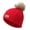 Red, variant on Staki Baby Hat and Mittens Toddler Winter Hat Baby Pom Pom Beanie Boys Girls Kids Knitted Fleece Lined Cap(Yellow,1-4 Years)