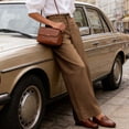 thumbnail image 4 of Womens Work Pants Womens Pants Casual Ndbuld Women's Wide Leg Dress Pants High Waisted Business Casual Work Trousers With Pockets Loose Straight Leg Office Pants For Women Coffee,XXL, 4 of 9