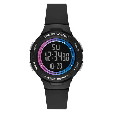 Time and Tru Women's Black Digital Sport Watch (FMDOTT088)