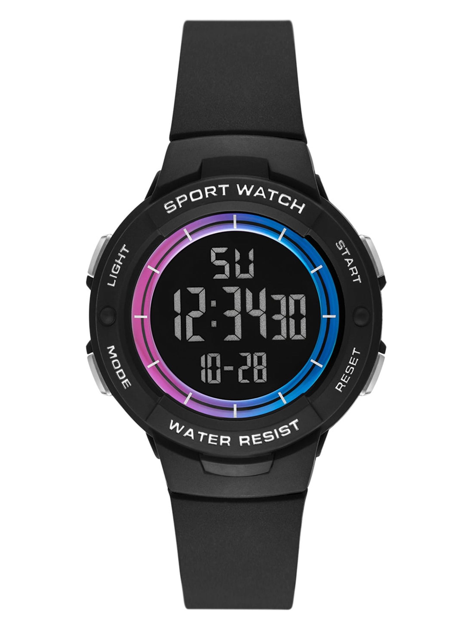 Time and Tru Women's Black Digital Sport Watch (FMDOTT088)