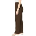 thumbnail image 4 of BKQCNKM Sweatpants Women Cargo Pants Women Women'S Pockets Elastic Waist Straight Solid Color Casual Pants Pants Sweatpants Brown XXL, 4 of 5