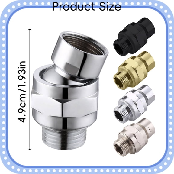 Clearance Under $3.89! 1PC Shower Head Swivel Ball Adapter, Adjustable Brass Connector for Rain Shower Heads, Stainless Steel, for Bathroom & Shower, (G1/2, Gold)