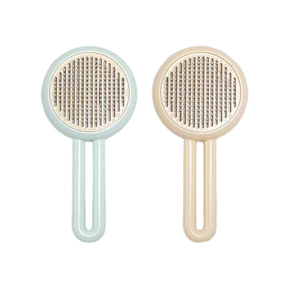 BESTSKY 2Pcs Cat Brush,Effective Fur Grooming Dog Brush,Soothing Massage Cat Stuff,Multicolor1