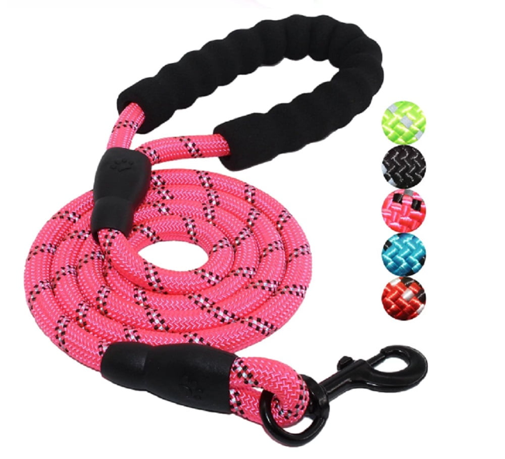 5 FT Strong Dog Leash with Padded Handle and Highly Reflective Threads ...