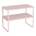 thumbnail image 1 of Estante organizador de armario SONGMICS, juego de 2 estantes para encimera de cocina, organizador de cocina, especiero, apilable, expandible, de metal y madera contrachapada, rosa gelatina UKCS025S01, 1 of 1
