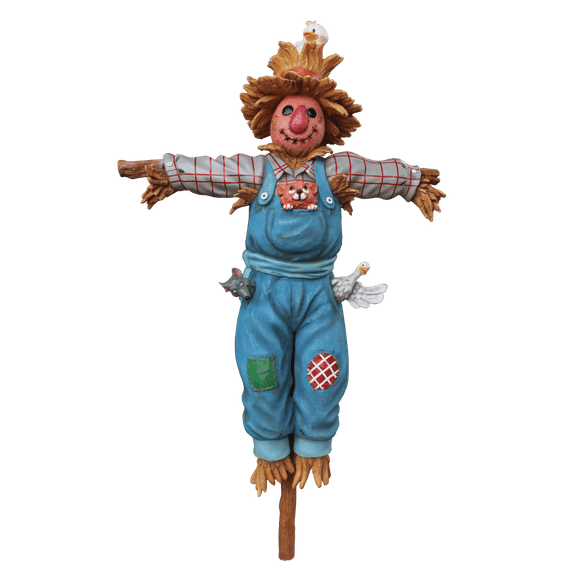 Comic Scarecrow on Post Life Size Statue