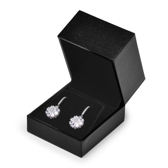 Oirlv Earring Box with Velvet Lining, Black Earring Gift Box, 1 Pack