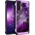 thumbnail image 1 of Compatible with Samsung Galaxy S21 Case 6.2 Inch 2021,Slim Fit Glow in The Dark Shockproof Protective Hybrid Hard PC Soft TPU Bumper Drop Protection Girl Women Phone Cover,Nebula/Space Design, 1 of 8