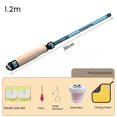 thumbnail image 1 of Small Fishing Rod, Light Action Spinning Rod with Solid Wood Handle, 30cm Collapsed Length for Travel, Includes Fishing Line Set and Tools, 1 of 8