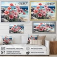 thumbnail image 4 of Designart "Blossoming Coastal Geraniums I" Geraniums Floater Framed Canvas Wall Art, 4 of 5