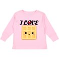 thumbnail image 3 of Inktastic Waffle Lover I Love Waffles Boys or Girls Long Sleeve Toddler T-Shirt, 3 of 5