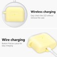 thumbnail image 2 of Étui pour Airpods Pro, Étui de Protection en Silicone pour Airpods Pro, Porte-Clés/pompons/sangle (Jaune Citron), 2 of 8