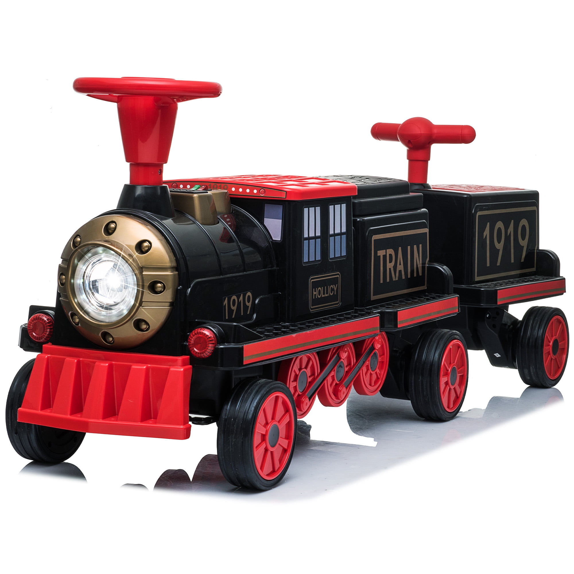 Ensemble de train de Noël avec fumée à vapeur, lumière et son, locomotive électrique vintage en alliage, 216 x 99 cm, voie ovale, cadeau de vacances
