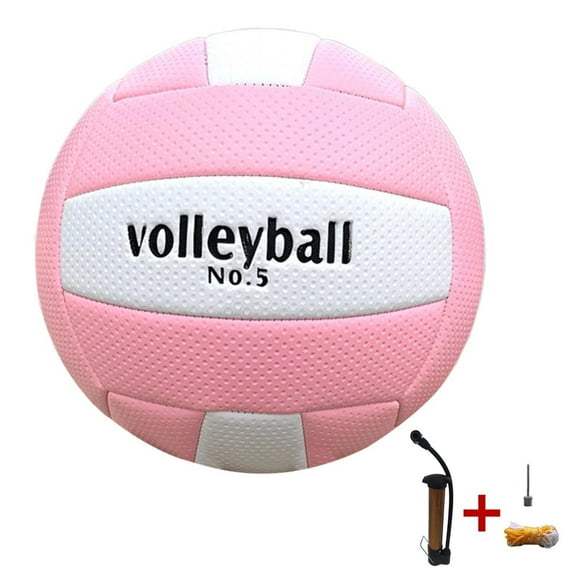 1 Pcs Volleyballs Official Size 5, Recreational Volley Ball with Pump and Net Bag for Indoor Outdoor Beach Pool Water Sand Game Training Match