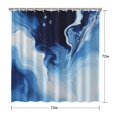 thumbnail image 5 of Blue White Marble Pattern Shower Curtain 72"x72" ,Bathroom Decorative Shower Curtains Set with 12 Hooks,Modern Waterproof Washable Shower Curtain, 5 of 6