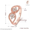 thumbnail image 3 of EOEMY Rose Gold Platinum Plated Fashion Ring Aaa Zirconia Women B254-18K Rose Gold Plated-7, 3 of 7
