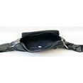 thumbnail image 2 of Black Leather Sport Fanny Pack Travel Waist Hip Jogging Zip Hip Bag Unisex, 2 of 6