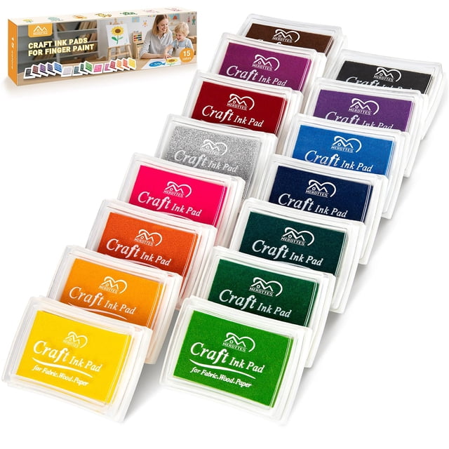 Set de Almohadillas de Tinta MERDTTES 15 Colores Lavables