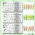 thumbnail image 3 of 3 placas de estampado de uñas con dinosaurios, plantillas para uñas con diseño de dinosaurios, amor, sol y plantas, placas de acero inoxidable con imágenes., 3 of 7