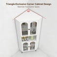 thumbnail image 6 of 73" Corner Cabinet, Metal Storage Cabinet with Doors & Adjustable Shelves, Space-Saving Organizer for Entryway, Bathroom, Bedroom, Living Room, 6 of 12