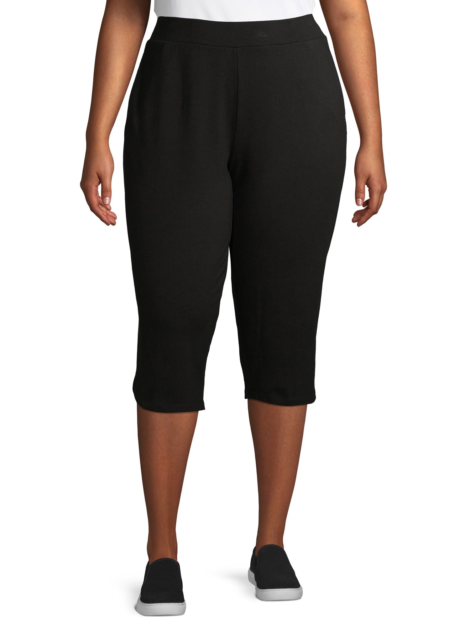 Terra & Sky Women's Plus Size Knit Capri - Walmart.com