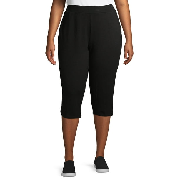 Terra & Sky Women's Plus Size Knit Capri