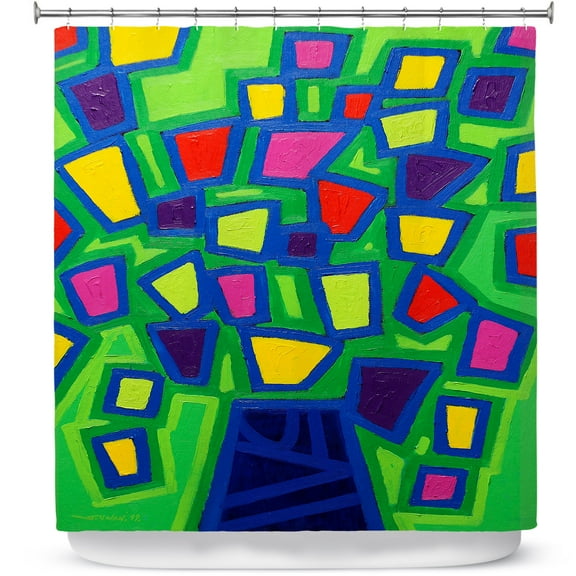 Shower Curtains 70" x 84" from DiaNoche Designs by John Nolan - Tree of Life Green