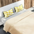 thumbnail image 5 of Yayeee Pillowcase Standard Size Set of 2 Satin Wrinkle Resistant Envelope Pillow Case, Yellow Rubber Ducks, 5 of 8